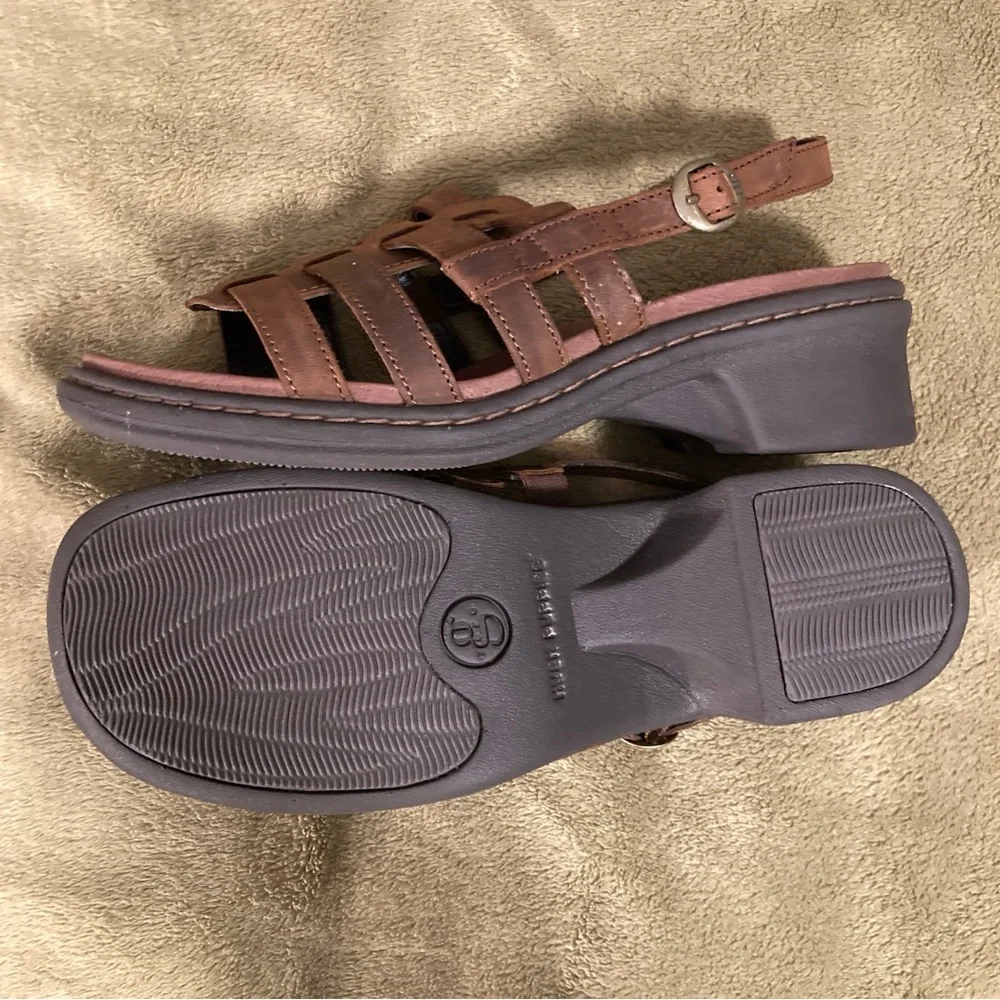 NIB Vintage Hush Puppies Leap Leather Sandals 8W - Picture 7 of 12